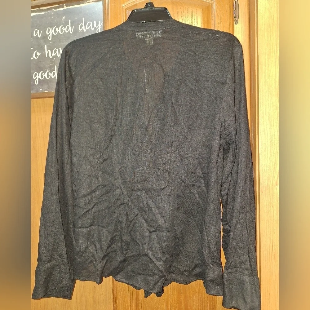 Michael Kors Black Long Sleeve Blouse In A Size Small. NWT. Witchy,Dark Academia